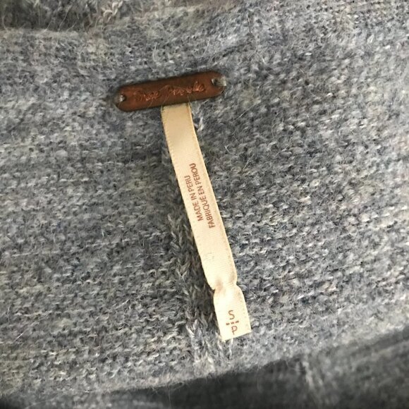 Free People River Blue Alpaca Wool Sweater Size S - Picture 5 of 5